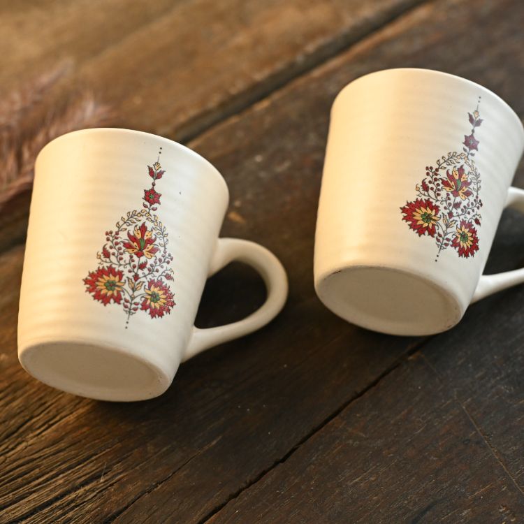 Rosy Charm Mug - Set of 2