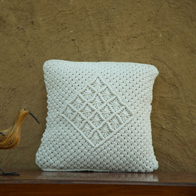 Knotwork Charm Macrame Cushion