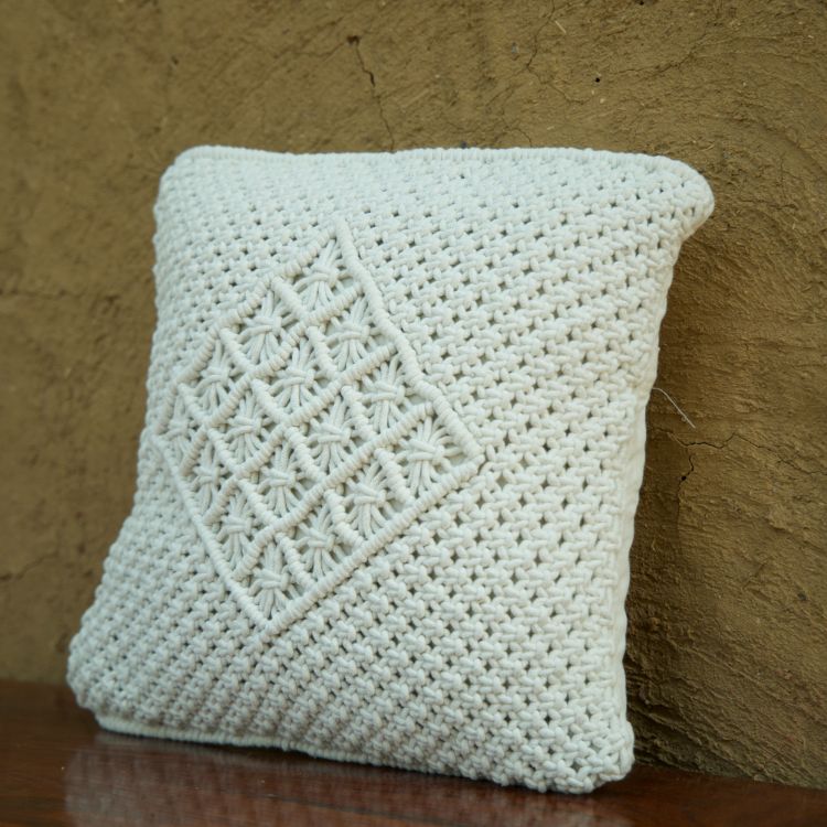 Knotwork Charm Macrame Cushion